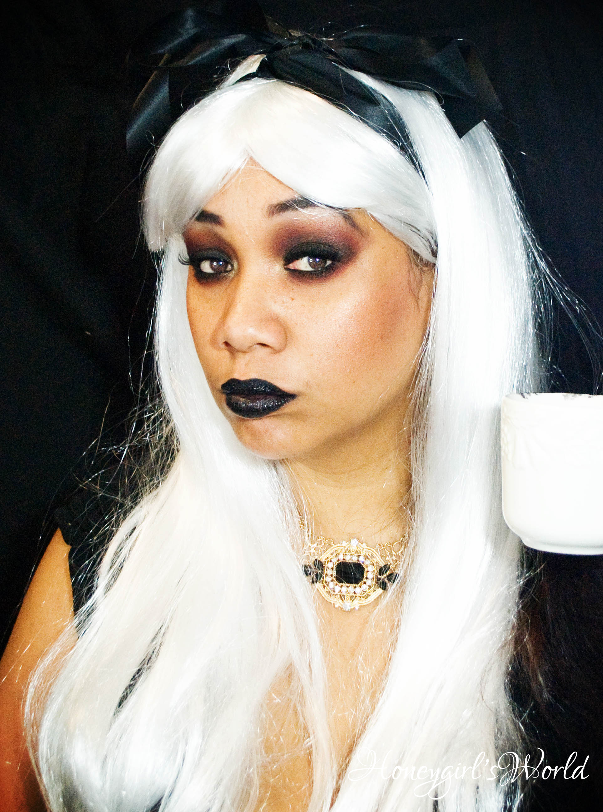 Halloween Makeup - Dark Gothic Alice In Wonderland - Honeygirlsworld -  Hawaii Lifestyle Blog